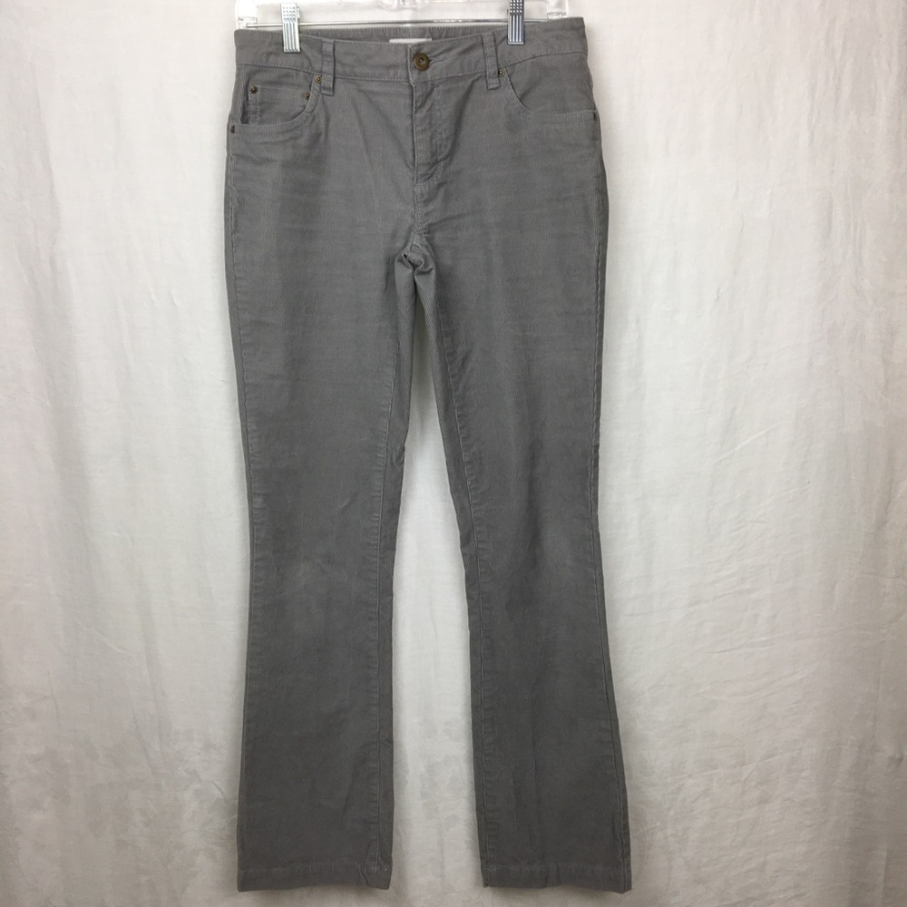 Garnet Hill Gray Boot Cut Corduroys Size 4